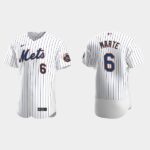 Men's New York Mets #6 Starling Marte White Home Flex Base Jersey