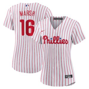 Women's Philadelphia Phillies Brandon Marsh #16 White Home Replica Jersey