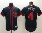 San Diego Padres #4 Wil Myers Navy Blue Fashion Stars And Stripes Flexbase Stitched Jersey