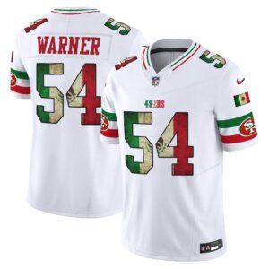 Fred Warner # 54 San Francisco 49ers Mexico Vapor Limited Jersey V4 - All Stitched