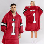 Adult 1 Georgia Football Unisex Blanket Hoodie