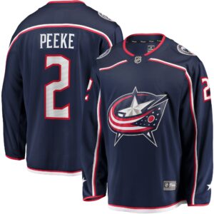 Andrew Peeke Columbus Blue Jackets Home Breakaway Player Jersey - Navy