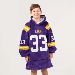 Kid W.W 33 LSU Football Unisex Blanket Hoodie