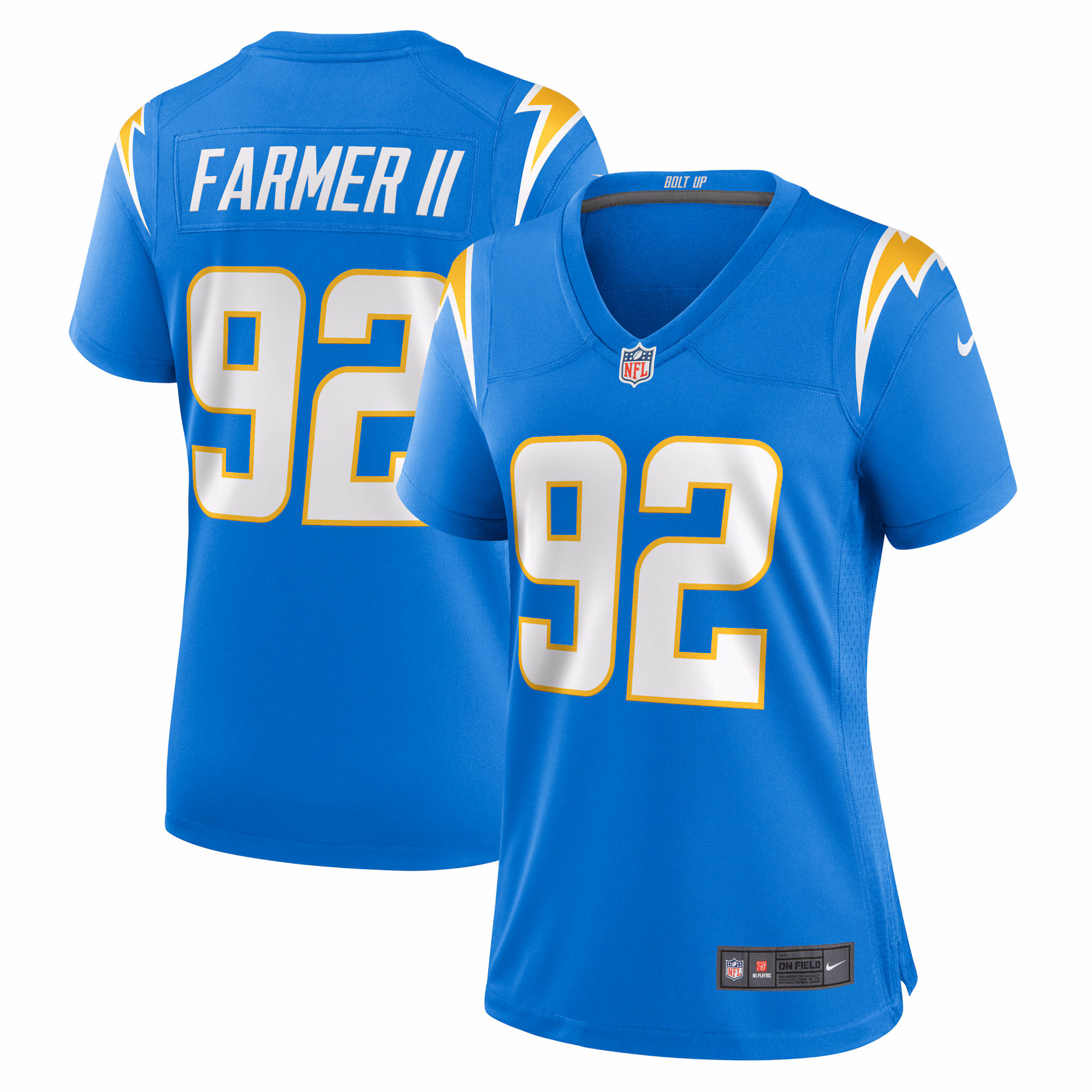 Andrew Farmer Los Angeles Chargers Women's Team Game Jersey -  Powder Blue