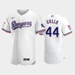 Men's 2021 All-Star Game Texas Rangers #44 Joey Gallo Home Run Derby White Men's Flex Base Jersey