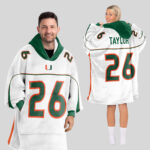 Adult 26 Miami Football Unisex Blanket Hoodie