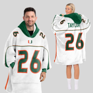 Adult 26 Miami Football Unisex Blanket Hoodie