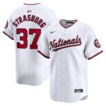 Men's Washington Nationals #37 Stephen Strasburg  White Home Limited Player Jersey