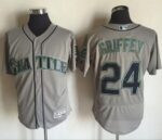 Seattle Mariners #24 Ken Griffey Grey Flexbase Collection Stitched Jersey