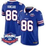 Men's Bills #86 Dalton Kincaid 2025 Farewell Season All Stitched Jersey Blue
