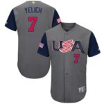 Team USA #7 Christian Yelich Gray 2017 World Baseball Classic Stitched Jersey