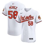 Men's Baltimore Orioles Cionel Perez  White Home Elite Player Jersey