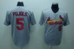 St. Louis Cardinals #5 Albert Pujols Stitched Grey Jersey
