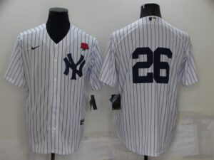 Men's  New York Yankees #26 DJ LeMahieu White Cool Base Stitched Jersey