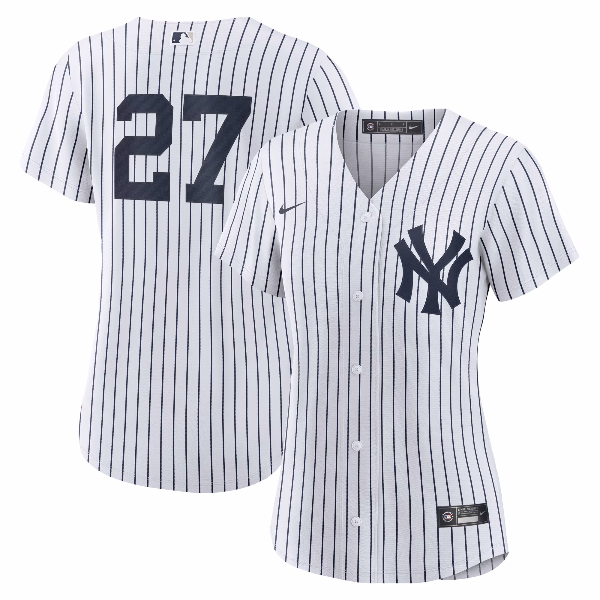 Women's New York Yankees Giancarlo Stanton #27 White Home Replica Player Jersey