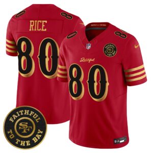 San Francisco 49ers Jerry Rice # 80 SF "Rivalries" Vapor Limited Jersey - Faithful To The Bay Patch - All Stitched