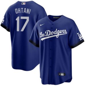 Men's Los Angeles Dodgers #17 Shohei Ohtani Royal City Connect Cool Base Jersey