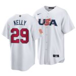Arizona Diamondbacks #29 Merrill Kelly 2023 World Baseball Classic White  Men's USA Jersey