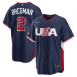 Alex Bregman #2 Team USA 2026 World Baseball Classic Game Jersey - blue