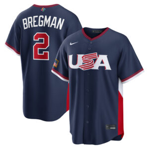 Alex Bregman #2 Team USA 2026 World Baseball Classic Game Jersey - blue
