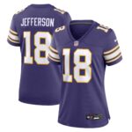 Justin Jefferson Minnesota Vikings  Women's Classic Player Game Jersey - Purple