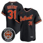 Riley Greene #31 Detroit Tigers Alternate Vapor Premier Limited Jersey - Black