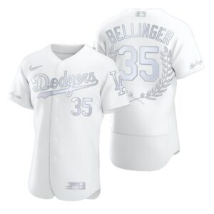 Men's Los Angeles Dodgers #35 Cody Bellinger White  Flexbase Fashion Jersey