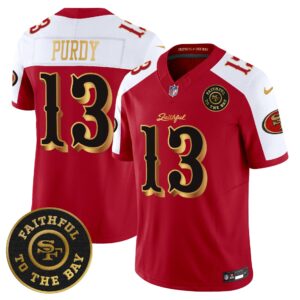 San Francisco 49ers Brock Purdy # 13 SF "Rivalries" Vapor Limited Jersey - Faithful To The Bay Patch - All Stitched