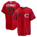 Cincinnati Reds Sal Stewart #27 Red 2026 City Connect Stadium Jersey