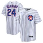 Men's Chicago Cubs #24 Cody Bellinger  White Royal Home Player Jersey
