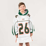 Kid 26 Miami Football Unisex Blanket Hoodie