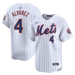 Men's New York Mets Francisco Alvarez  White Home Limited Player Jersey