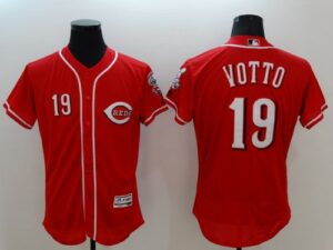 Men's Cincinnati Reds #19 Joey Votto Red Flexbase Collection Stitched Jersey