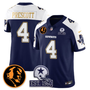 Dak Prescott # 4 Dallas Cowboys Vapor Limited Gold Jersey - John Madden Patch - All Stitched