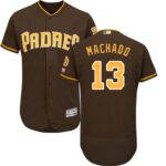 San Diego Padres #13 Manny Machado Brown Flexbase Collection Stitched Jersey