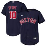 Men's Boston Red Sox #10 Trevor Story Alternate Player Navy Jersey