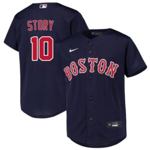 Men's Boston Red Sox #10 Trevor Story Alternate Player Navy Jersey