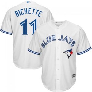 Men's Majestic Toronto Blue Jays #11 Bo Bichette White Cool Base Home Jersey