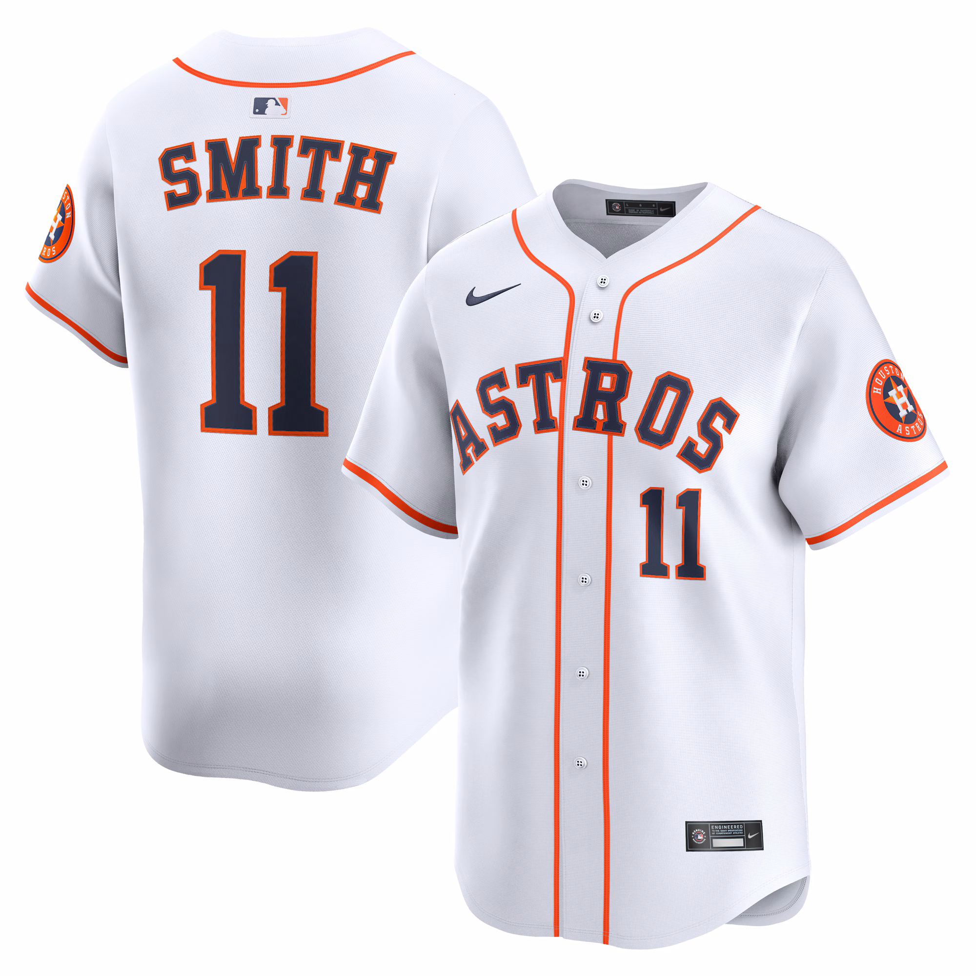 Houston Astros Cam Smith #11 #11 White Home Limited Player Jersey