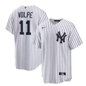 Men's New York Yankees #11 Anthony Volpe  White Home Player Jersey