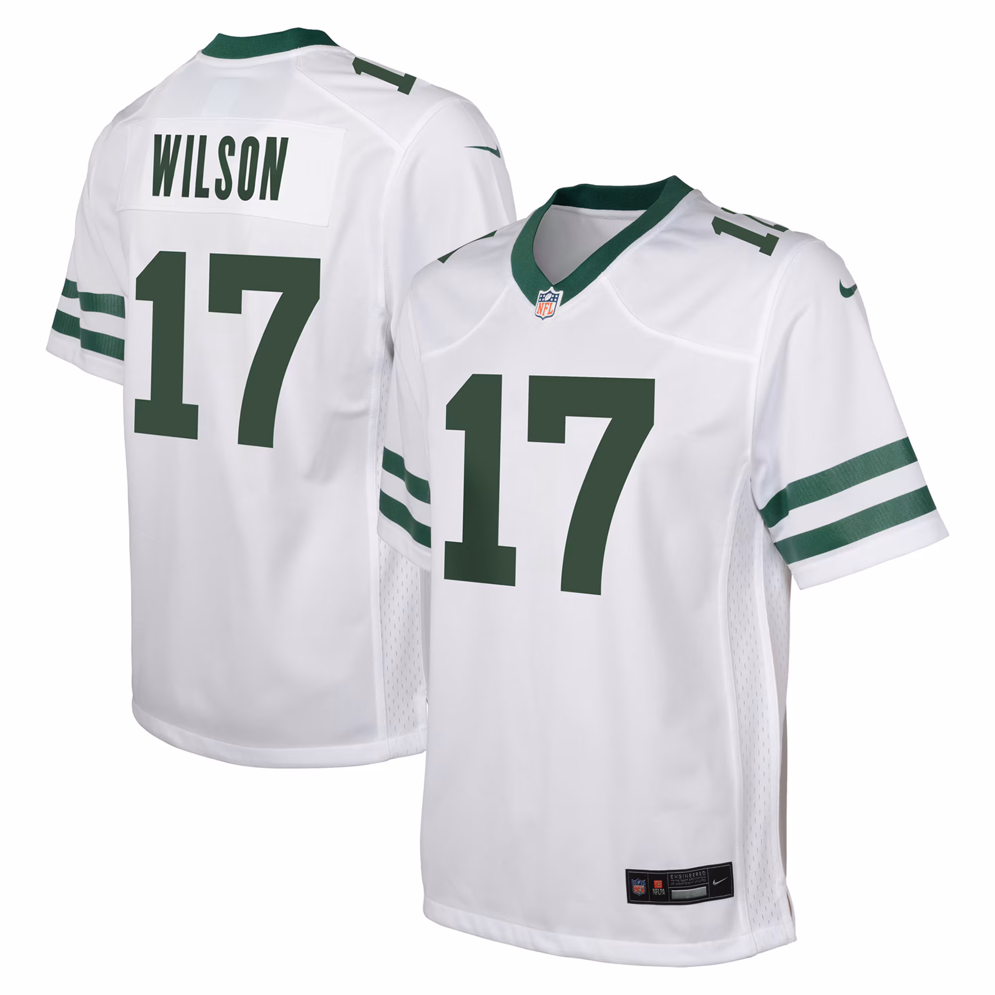 Garrett Wilson New York Jets Youth Game Jersey - Legacy White