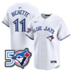 Bo Bichette  #11 Toronto Blue Jays 50th Season  Limited Jersey Stitched White