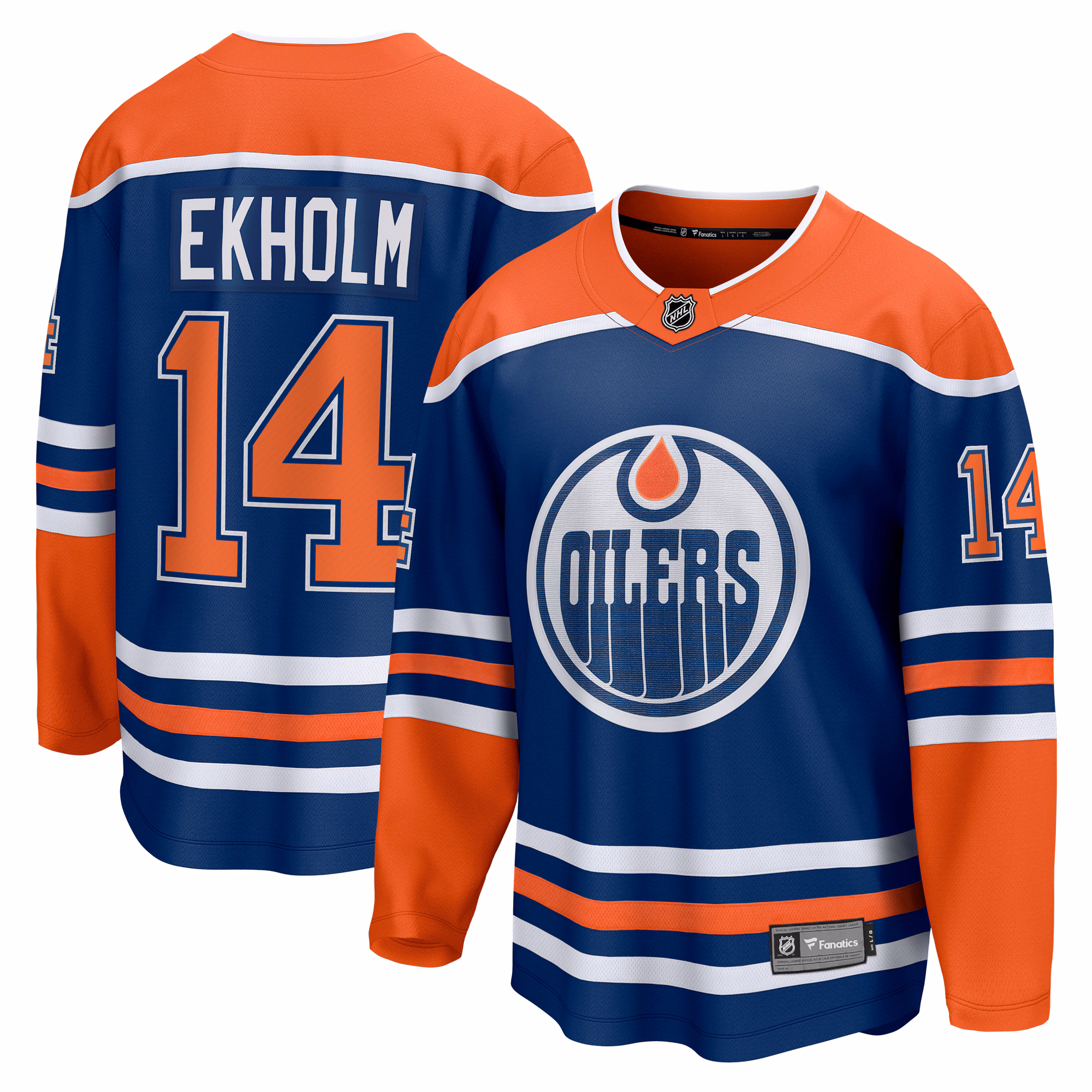 Edmonton Oilers Mattias Ekholm #14 Fanatics Royal Home Breakaway Jersey