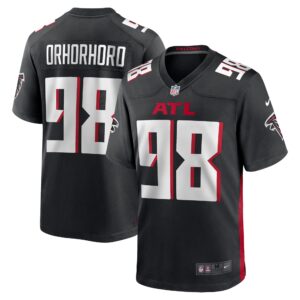 Atlanta Falcons Ruke Orhorhoro #98 Black Team Game Jersey
