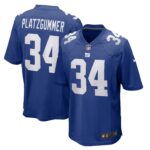 Sandro Platzgummer New York Giants Game Player Jersey - Royal