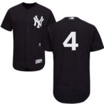 New York Yankees #4 Lou Gehrig Navy Blue Flexbase Collection Stitched Jersey