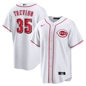 Cincinnati Reds Jose Trevino #35 White Home Replica Jersey