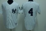 New York Yankees #4 Lou Gehrig Stitched White Jersey
