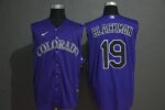 Men's Colorado Rockies #19 Charlie Blackmon Purple 2020 Cool and Refreshing Sleeveless Fan Stitched  Jersey