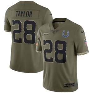 Jonathan Taylor Indianapolis Colts  2022 Salute To Service Limited Jersey - Olive